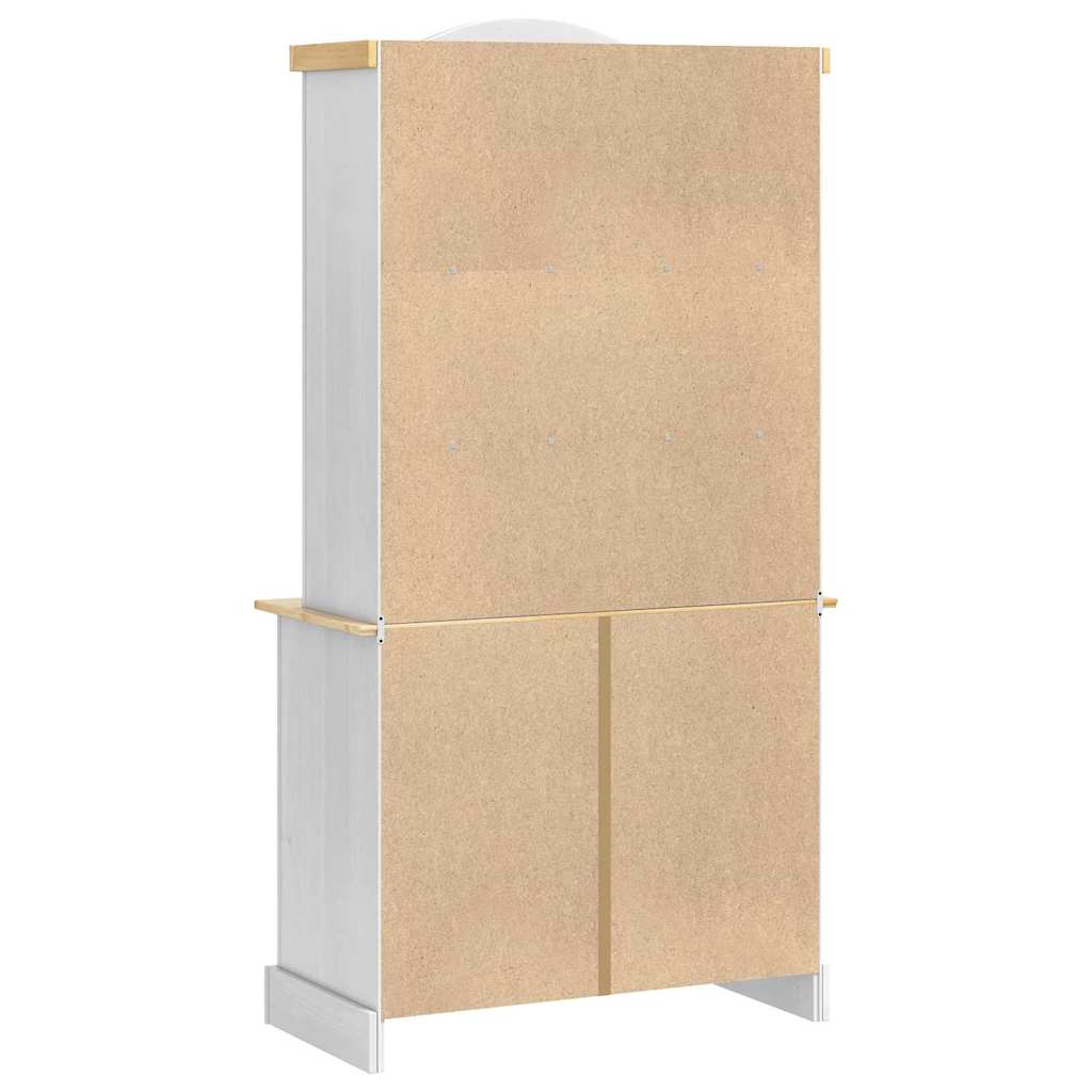 vidaXL Bufet Corona Biały 100 x 48,5 x 179 cm Lite drewno sosnowe