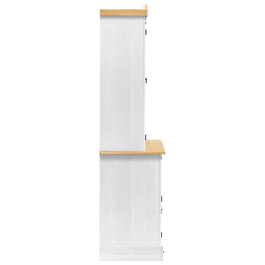 vidaXL Bufet Corona Biały 100 x 48,5 x 179 cm Lite drewno sosnowe