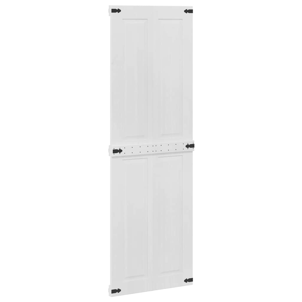 vidaXL Drzwi do stodoły Corona Biały 70 x 210 cm Lite drewno sosnowe