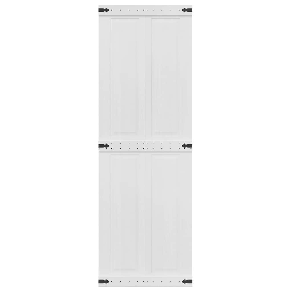 vidaXL Drzwi do stodoły Corona Biały 70 x 210 cm Lite drewno sosnowe