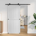 vidaXL Drzwi do stodoły Corona Biały 90 x 210 cm Lite drewno sosnowe