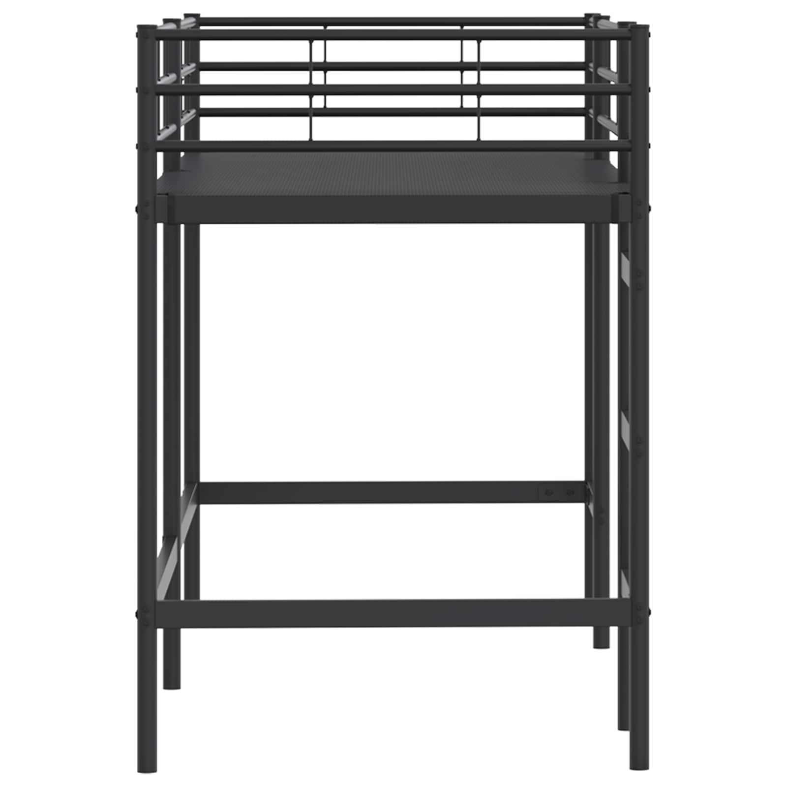 vidaXL Łóżko piętrowe dla dzieci Czarny 99,5 x 190 cm Stal