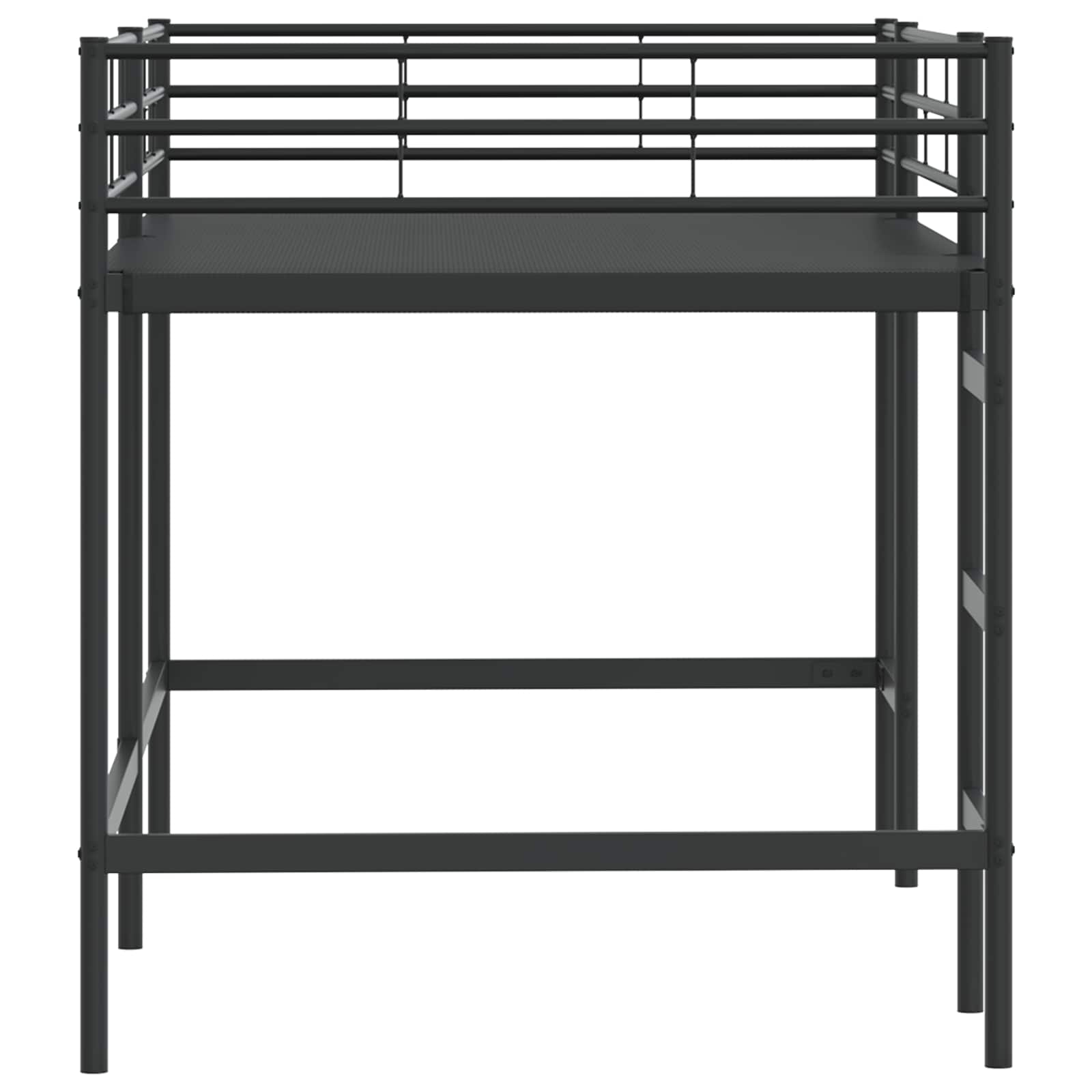 vidaXL Łóżko piętrowe dla dzieci Czarny 99,5 x 200 cm Stal