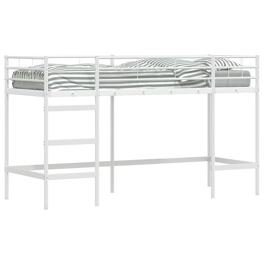 vidaXL Łóżko piętrowe dla dzieci Biały 74,5 x 190 cm Stal