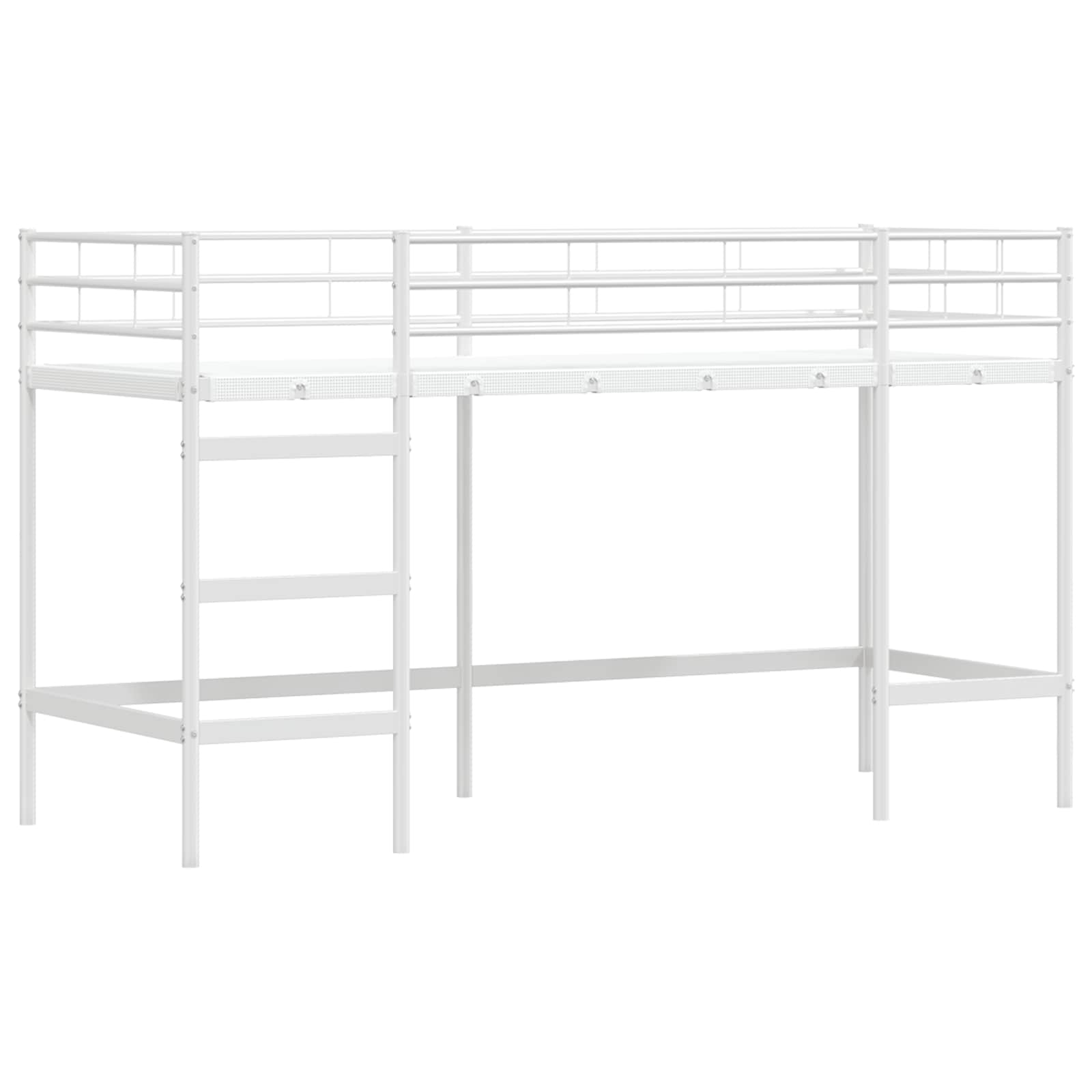 vidaXL Łóżko piętrowe dla dzieci Biały 74,5 x 190 cm Stal