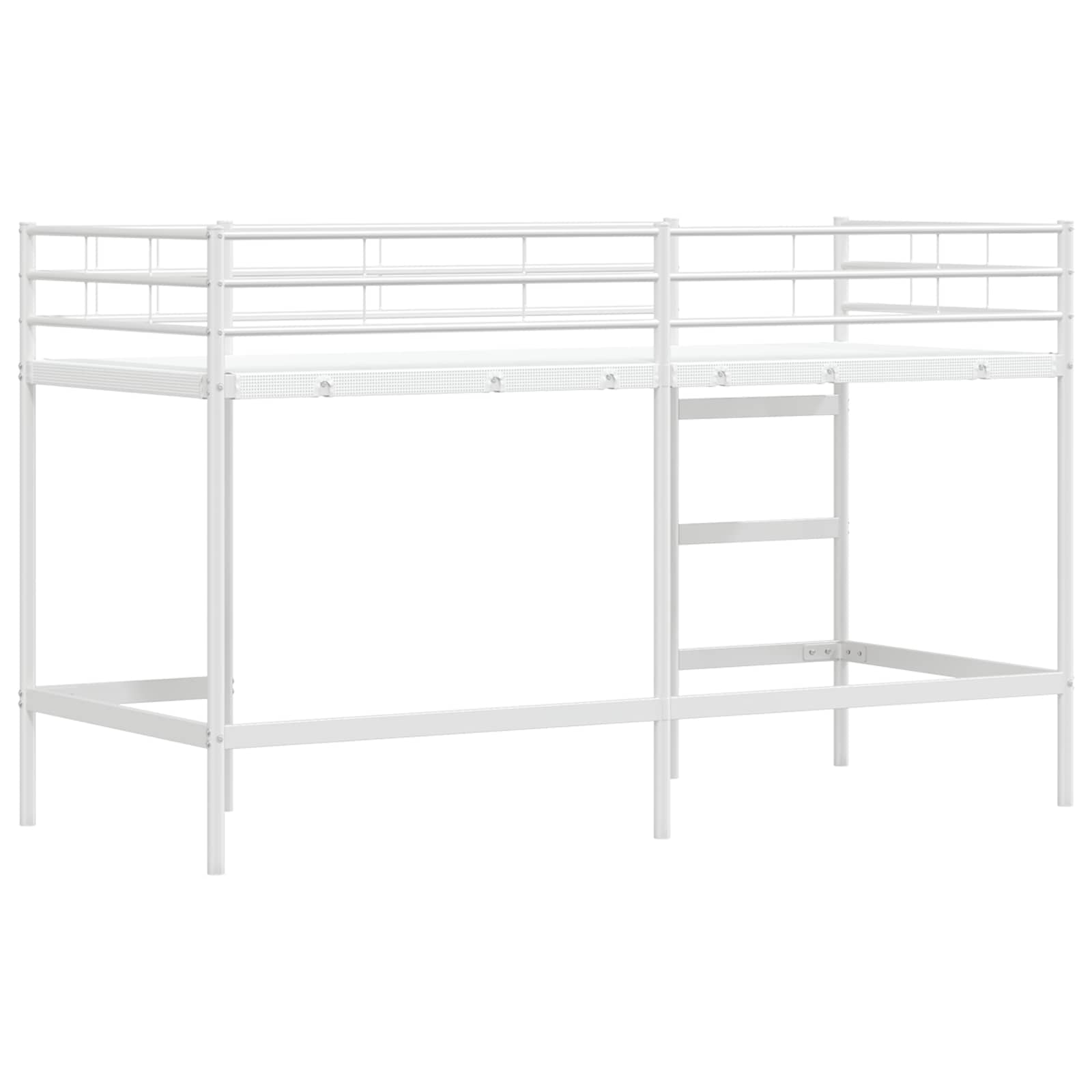 vidaXL Łóżko piętrowe dla dzieci Biały 74,5 x 190 cm Stal