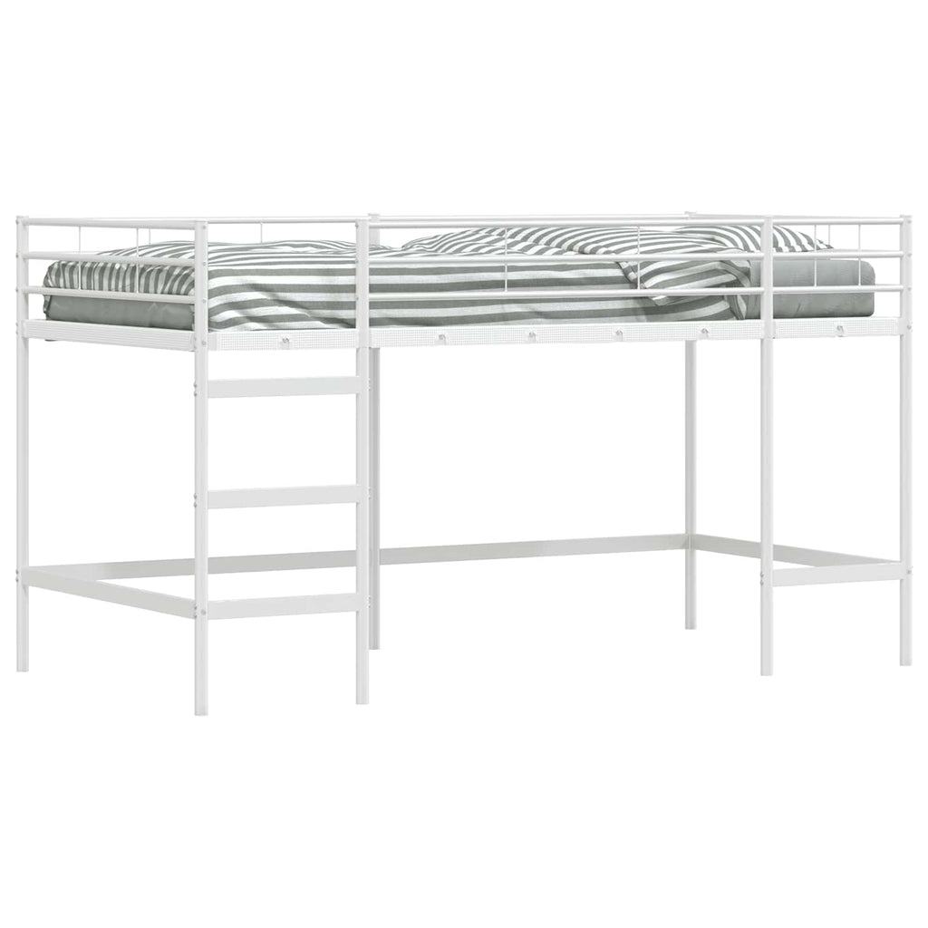 vidaXL Łóżko piętrowe dla dzieci Biały 90 x 200 cm Stal