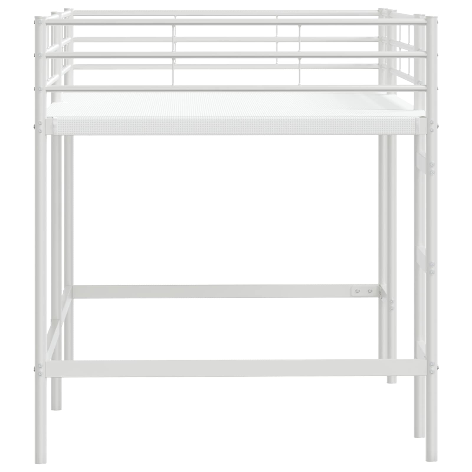 vidaXL Łóżko piętrowe dla dzieci Biały 90 x 200 cm Stal