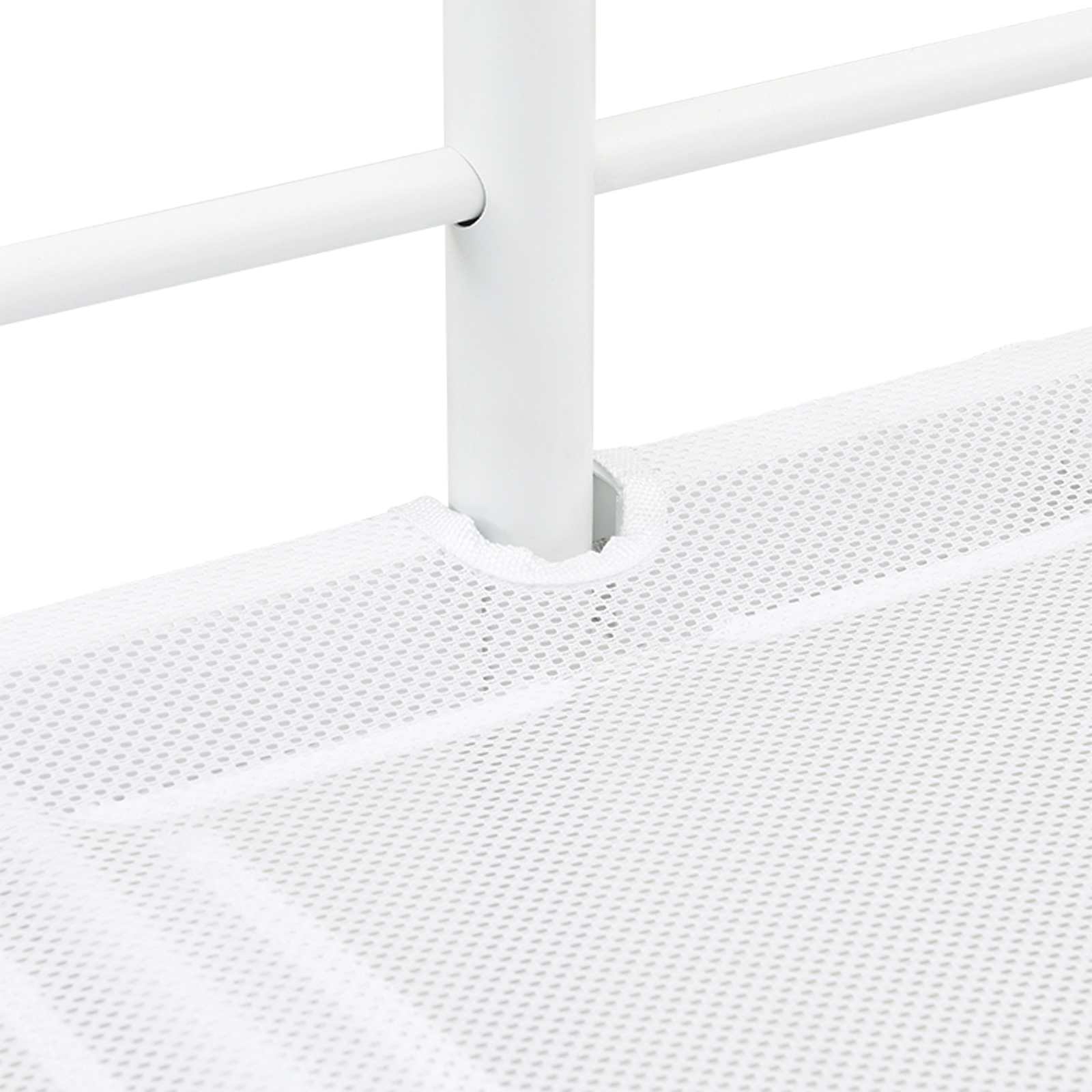 vidaXL Łóżko piętrowe dla dzieci Biały 99,5 x 190 cm Stal