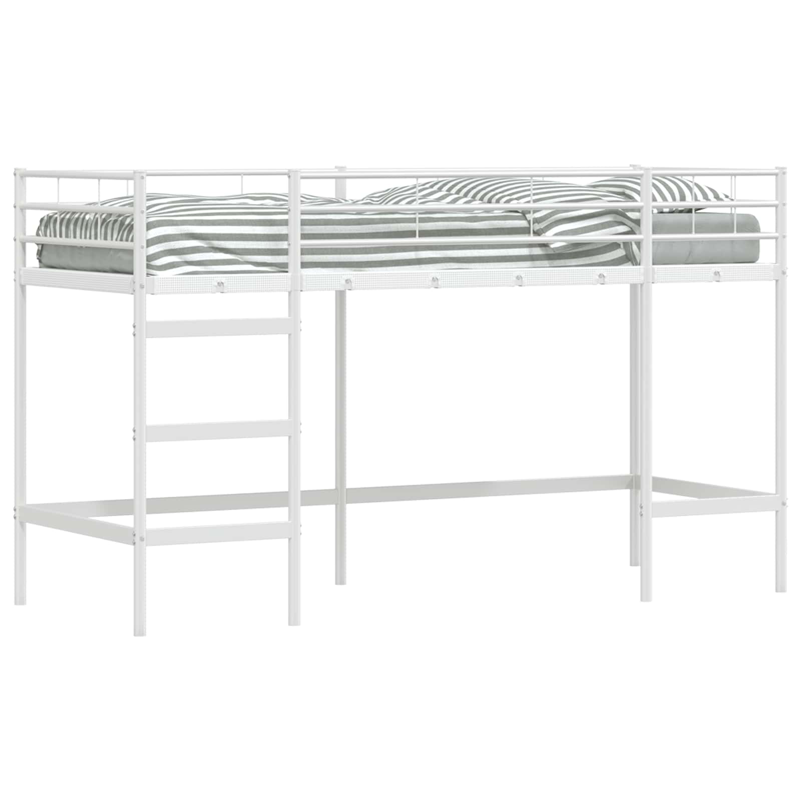 vidaXL Łóżko piętrowe dla dzieci Biały 99,5 x 190 cm Stal