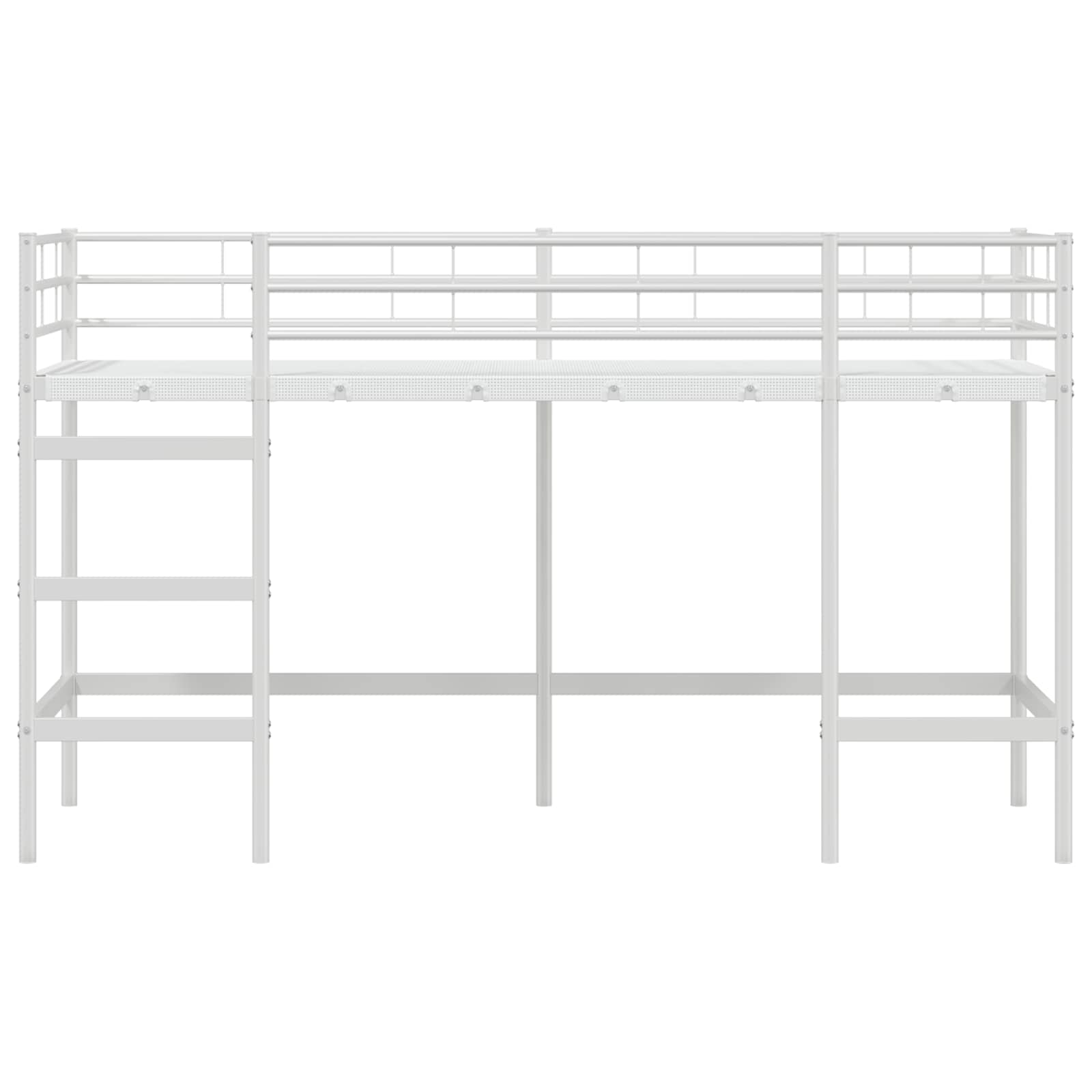 vidaXL Łóżko piętrowe dla dzieci Biały 99,5 x 190 cm Stal