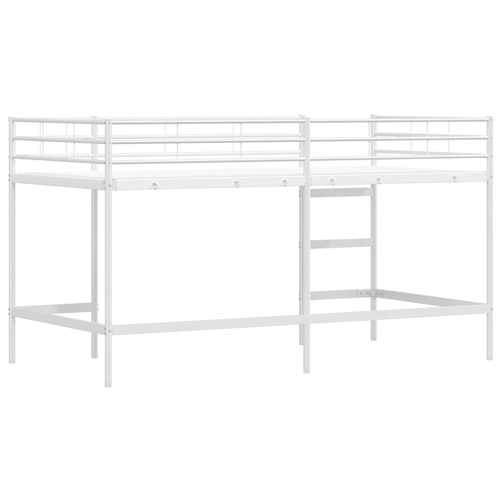 vidaXL Łóżko piętrowe dla dzieci Biały 100 x 200 cm Stal