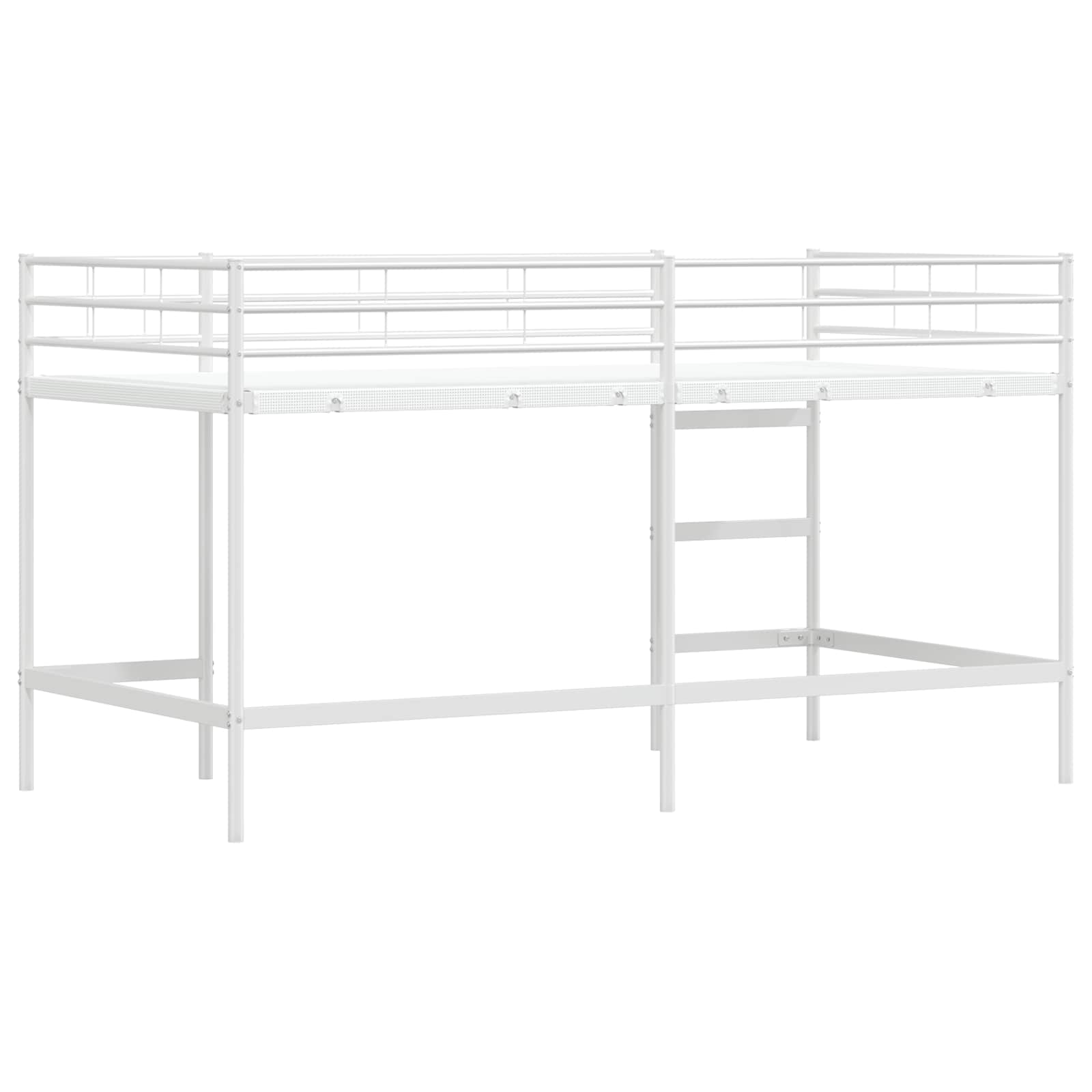vidaXL Łóżko piętrowe dla dzieci Biały 100 x 200 cm Stal