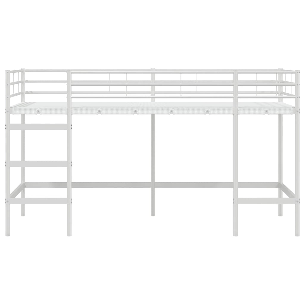 vidaXL Łóżko piętrowe dla dzieci Biały 107 x 200 cm Stal