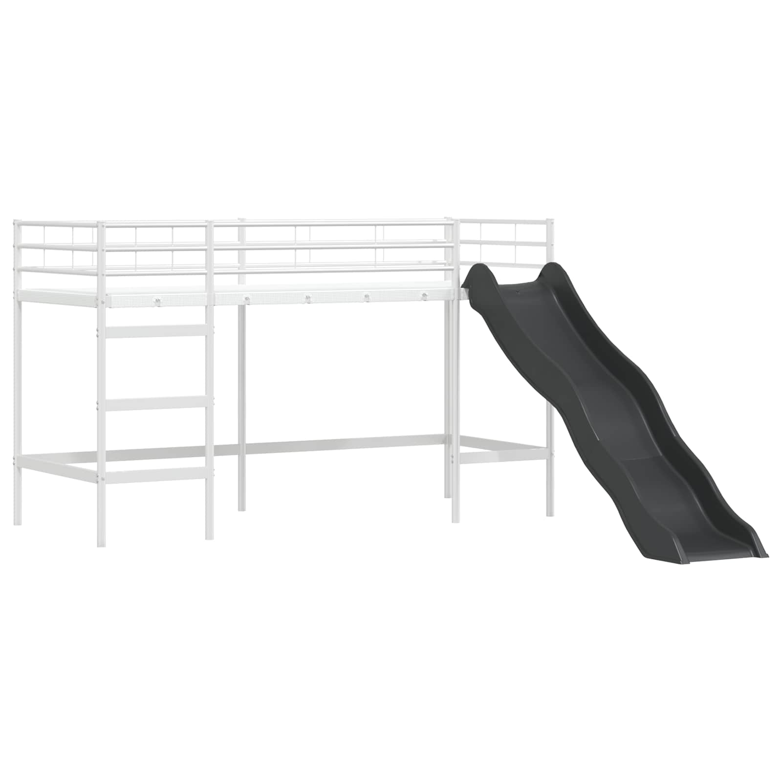 vidaXL Łóżko piętrowe dla dzieci Biały i niebieski 90 x 190 cm Metal