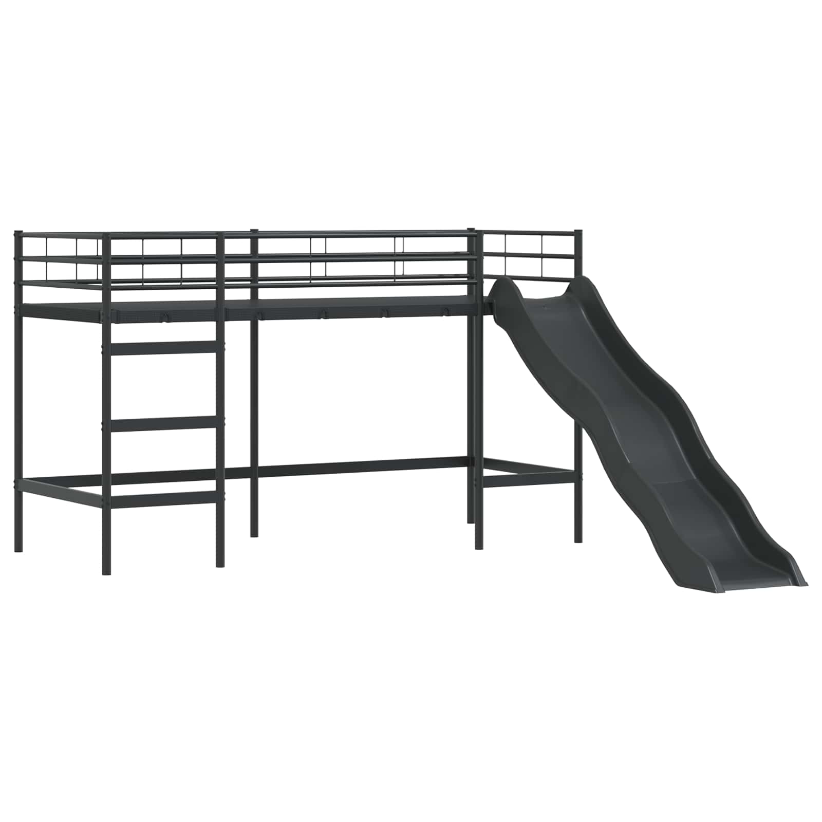vidaXL Łóżko piętrowe dla dzieci Czarny i różowy 90 x 190 cm Metal