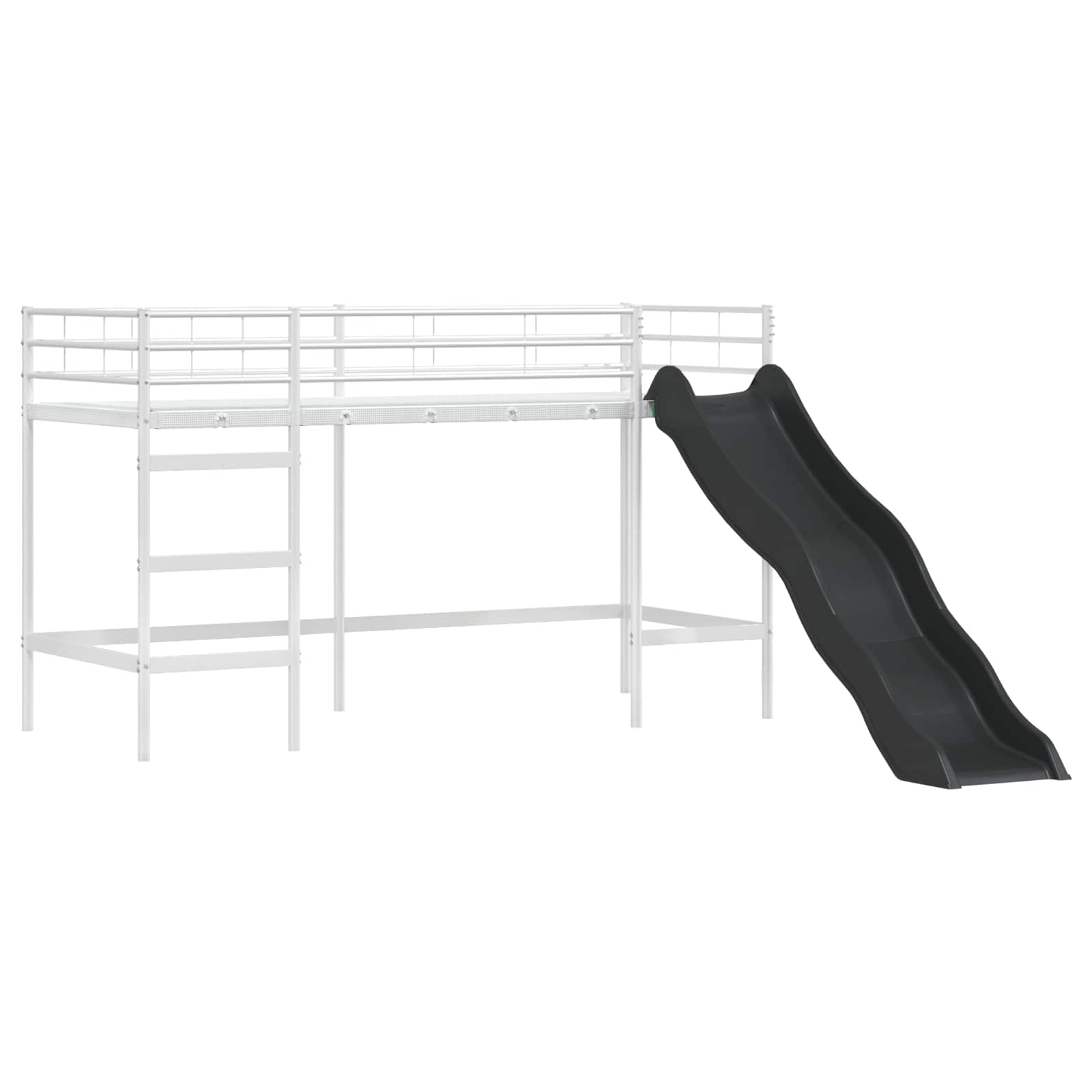vidaXL Łóżko piętrowe dla dzieci Biały i niebieski 100 x 190 cm Metal