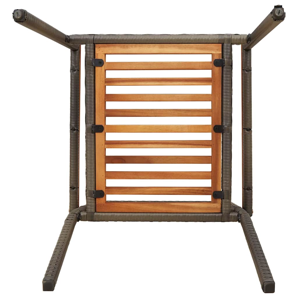 vidaXL Zestaw krzeseł ogrodowych 4 pcs Brązowy i szary 54 x 56 x 90 cm