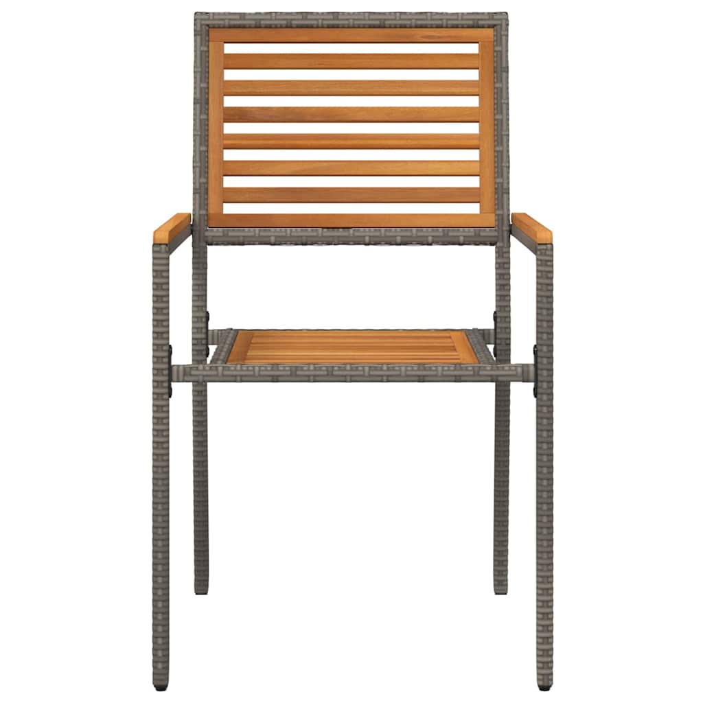 vidaXL Zestaw krzeseł ogrodowych 4 pcs Brązowy i szary 54 x 56 x 90 cm