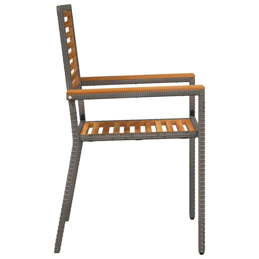 vidaXL Zestaw krzeseł ogrodowych 4 pcs Brązowy i szary 54 x 56 x 90 cm