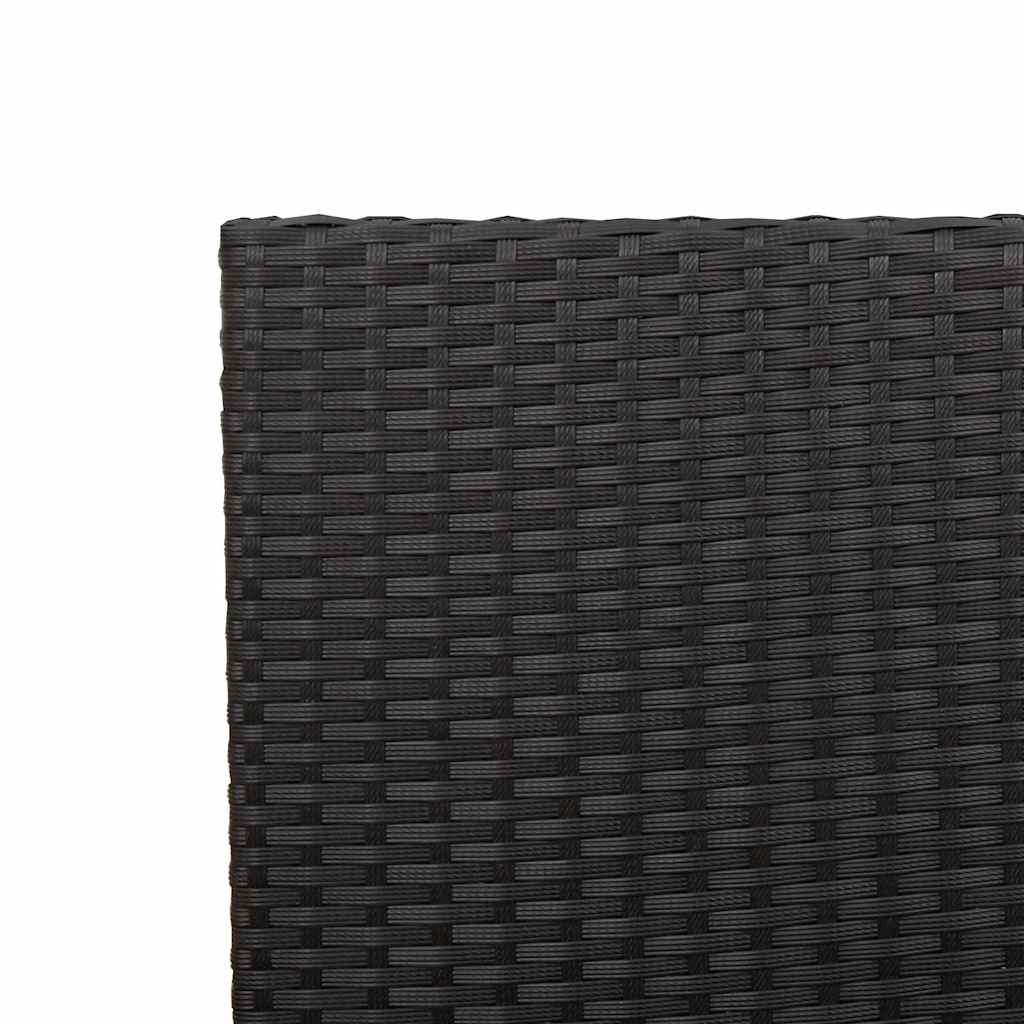 vidaXL Zestaw krzeseł ogrodowych 4 pcs Czarny i Brązowy