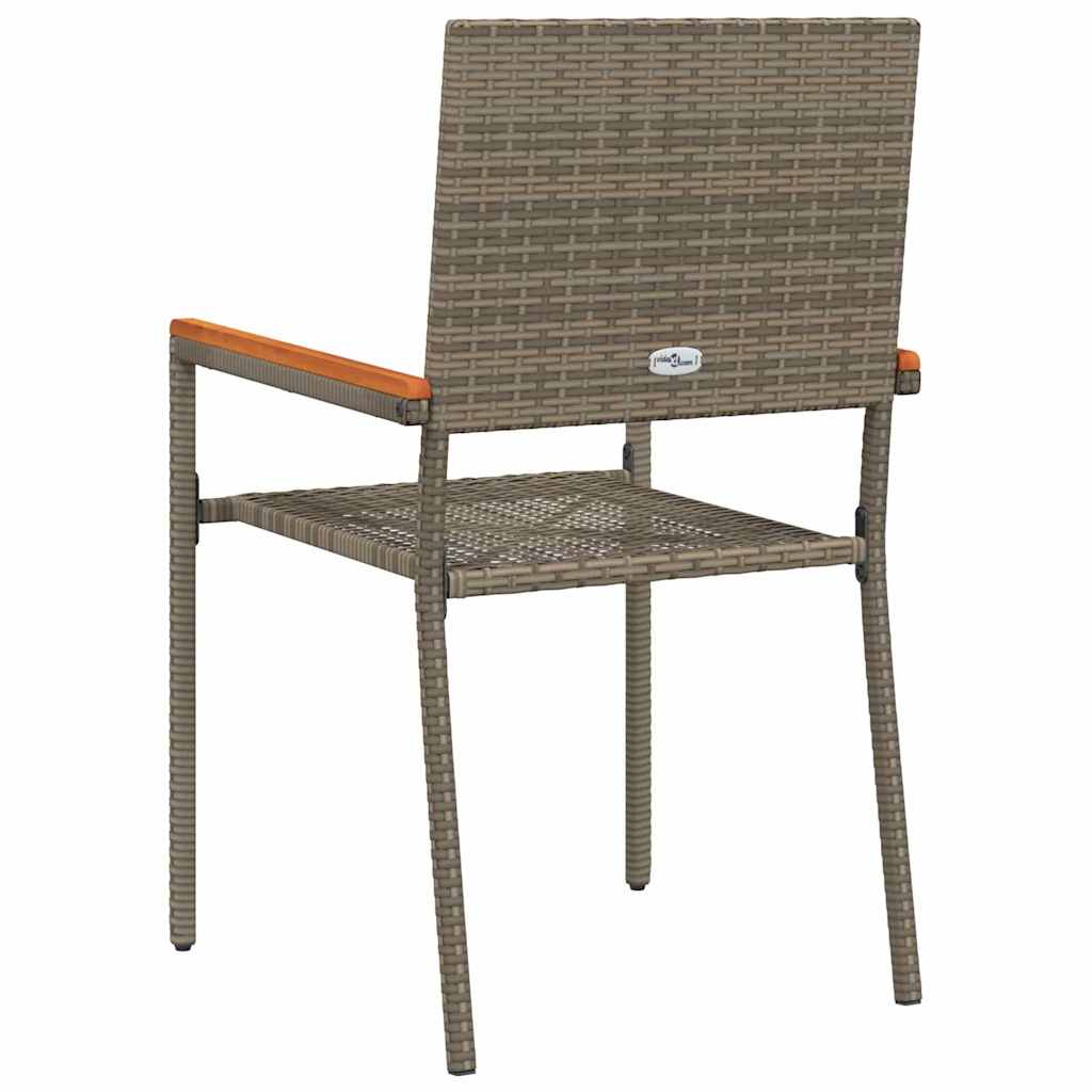 vidaXL Zestaw krzeseł ogrodowych 4 pcs Szary i brązowy 54 x 56 x 90 cm