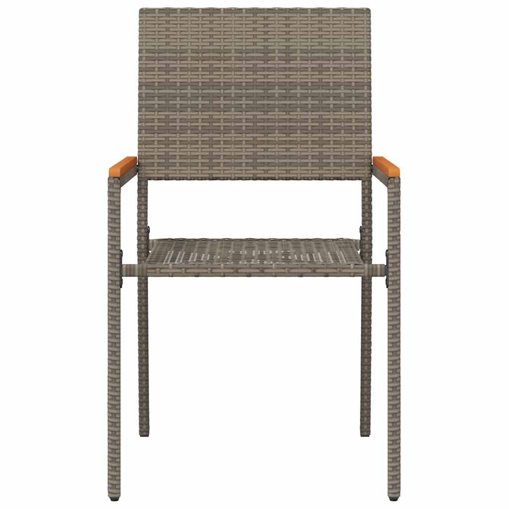 vidaXL Zestaw krzeseł ogrodowych 4 pcs Szary i brązowy 54 x 56 x 90 cm