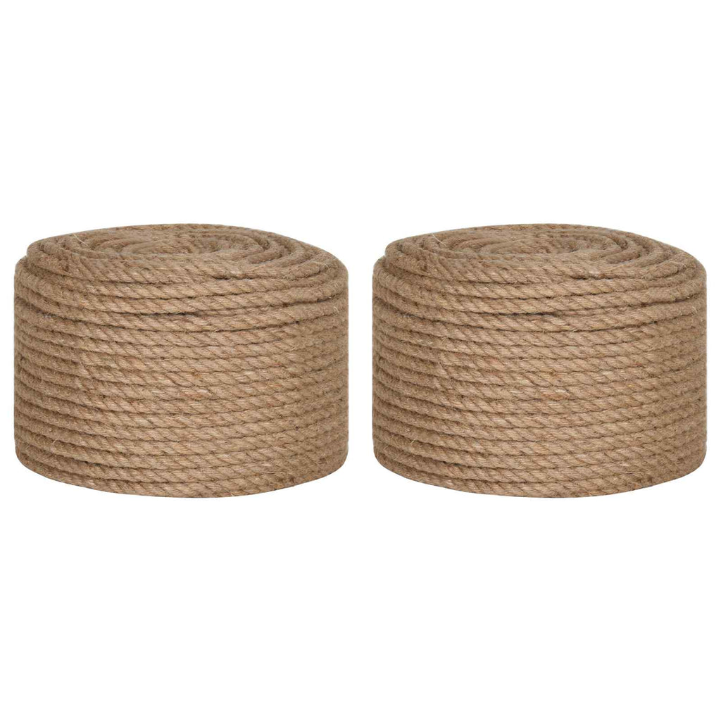vidaXL Lina jutowa 2 pcs 100 m 2 naturalny 100% juta Tossa