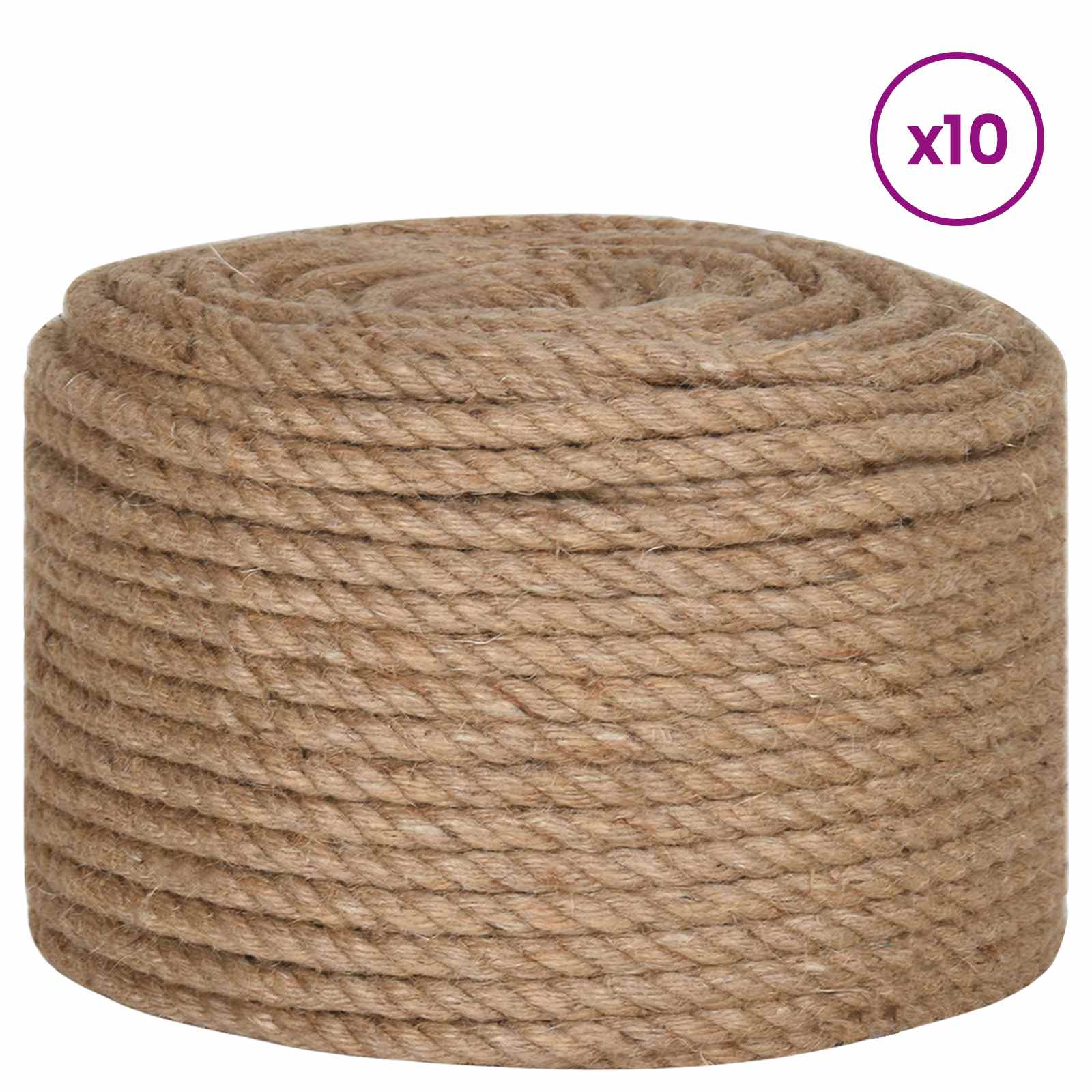vidaXL Lina jutowa 10 pcs 2 naturalny 100% juta Tossa