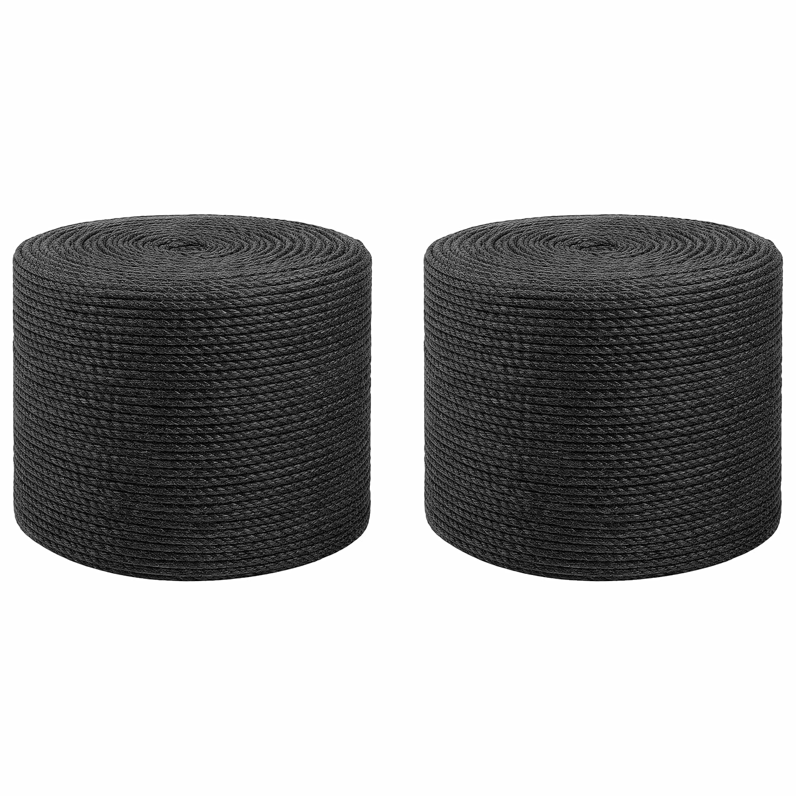 vidaXL Lina jutowa 2 pcs 2 Czarny 100% juta Tossa