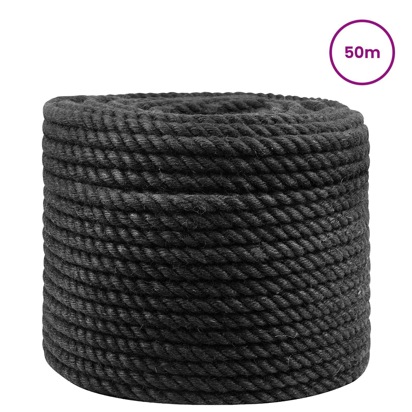vidaXL Lina Jutowa 12 Czarny 100% juta Tossa