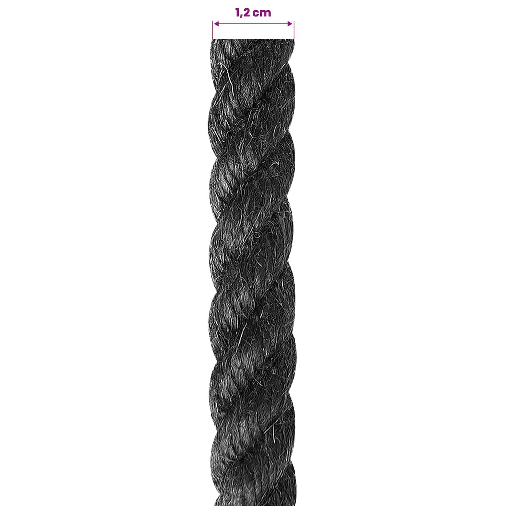 vidaXL Lina Jutowa 12 Czarny 100% juta Tossa