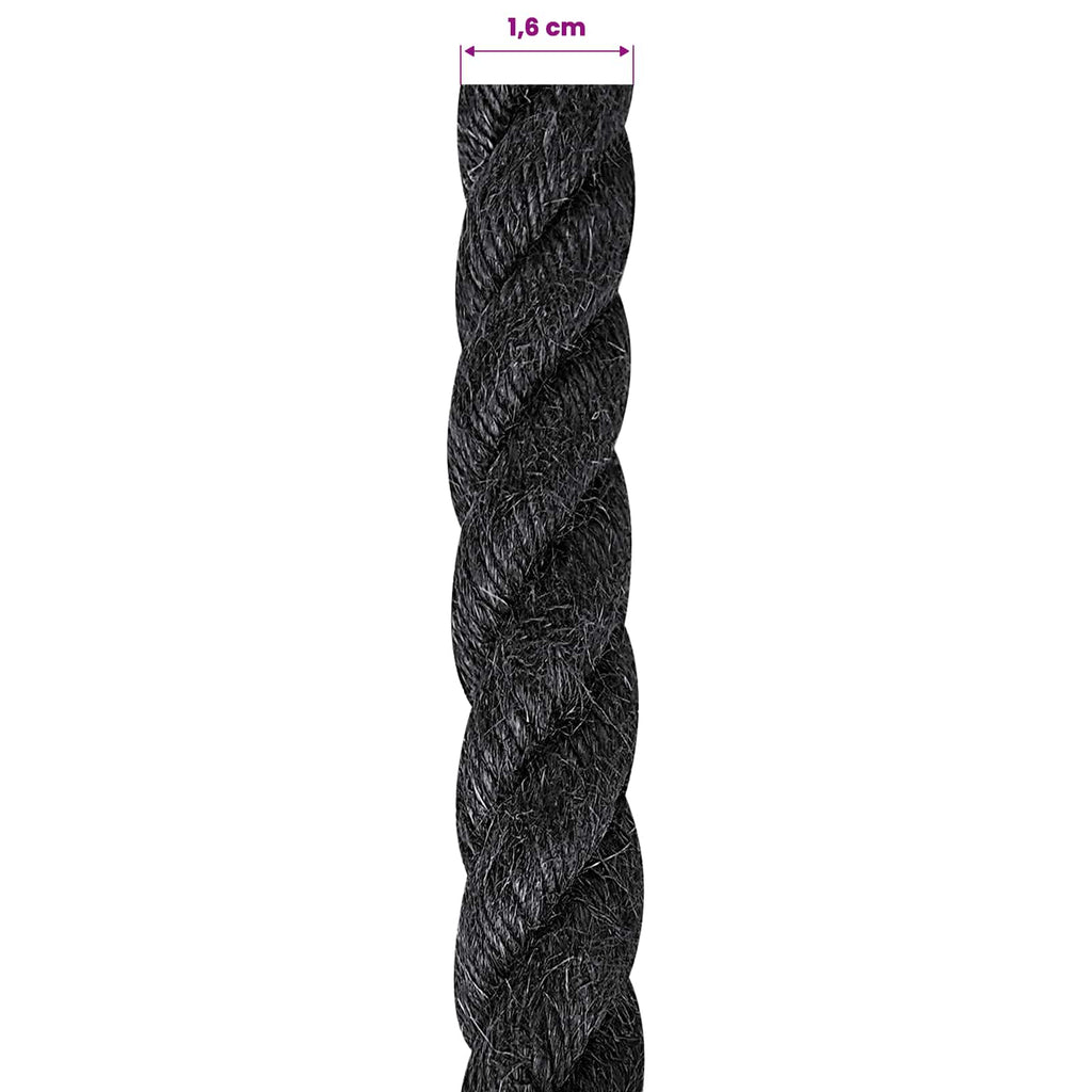 vidaXL Lina Jutowa 16 Czarny 100% juta Tossa