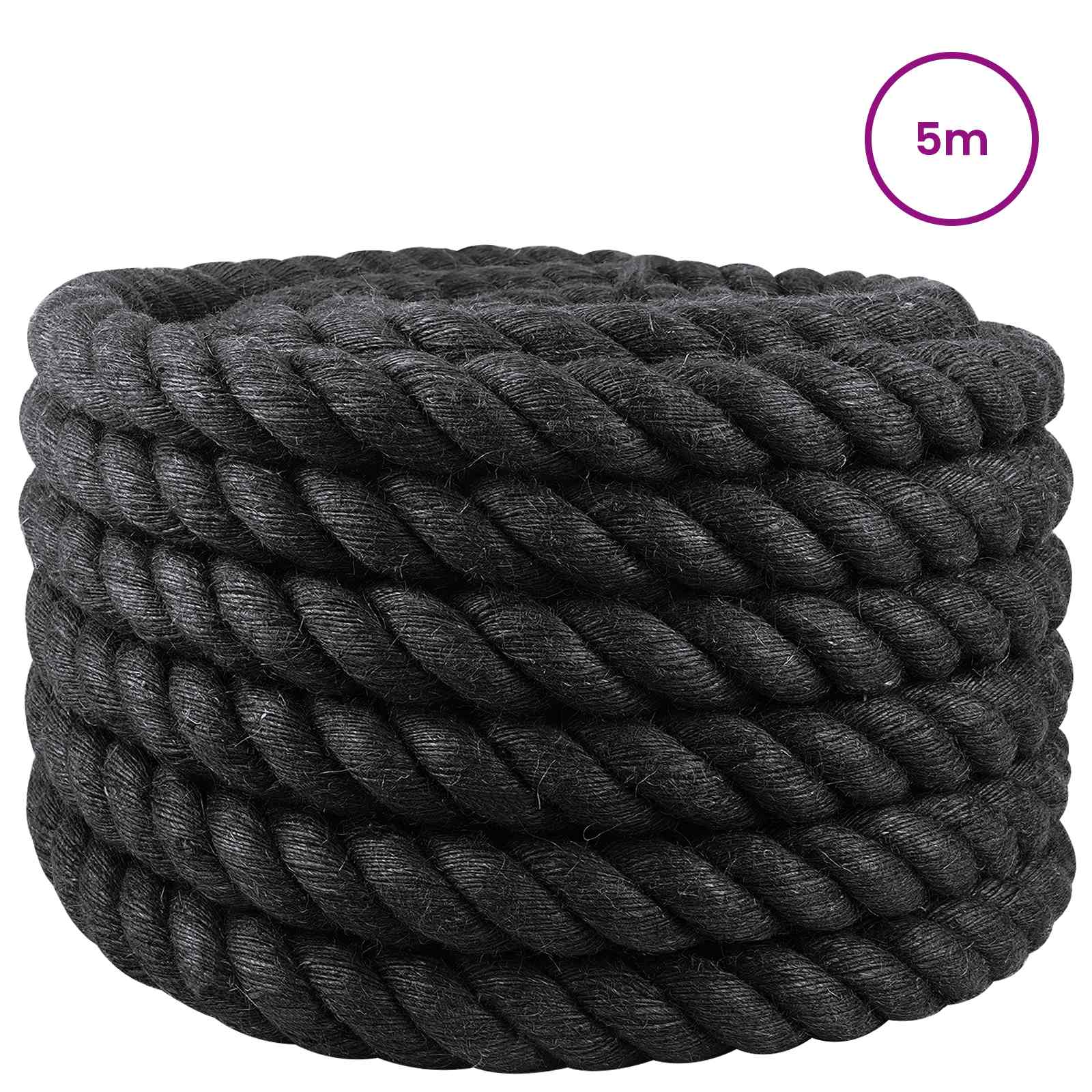 vidaXL Lina Jutowa 36 Czarny 100% juta Tossa