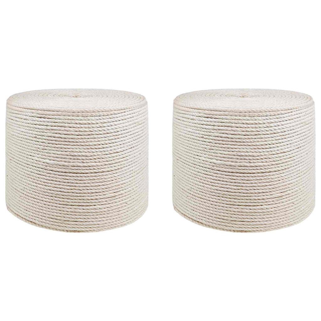 vidaXL Lina jutowa 2 pcs 2 Biały 100% juta Tossa