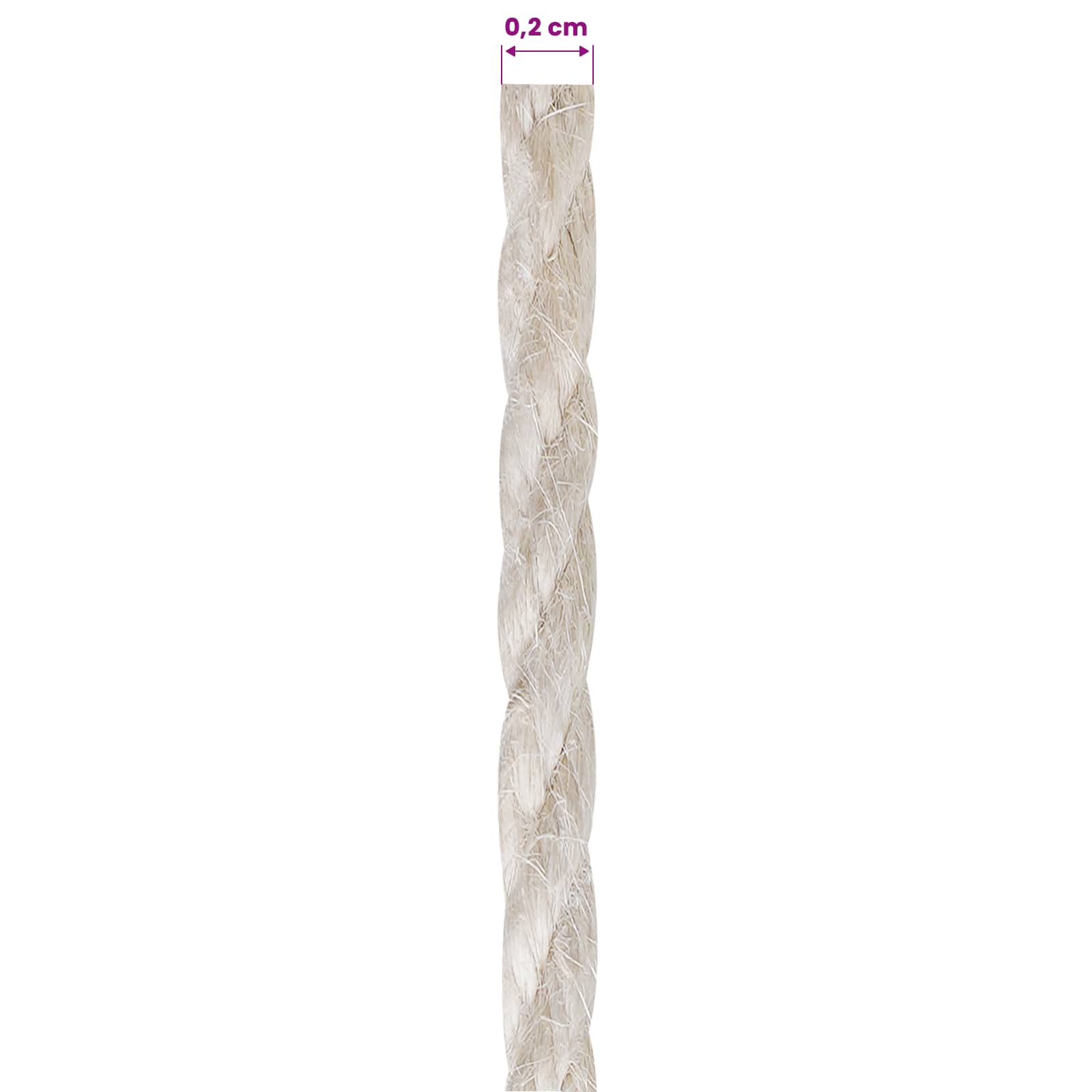 vidaXL Lina jutowa 2 pcs 2 Biały 100% juta Tossa