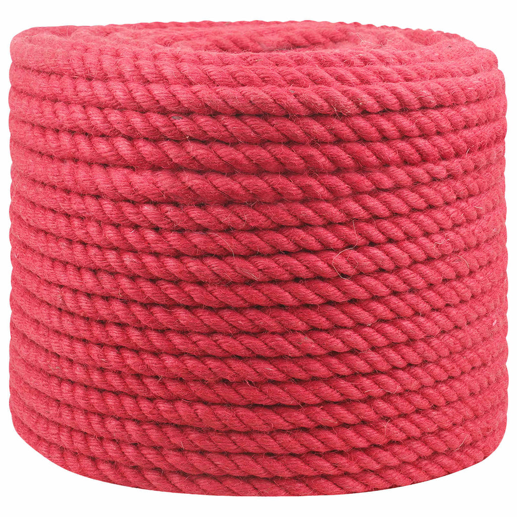 vidaXL Lina Jutowa 14 mm czerwony 100% juta Tossa