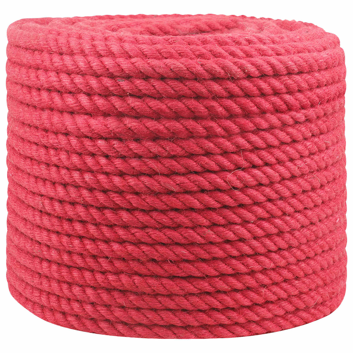 vidaXL Lina Jutowa 14 mm czerwony 100% juta Tossa