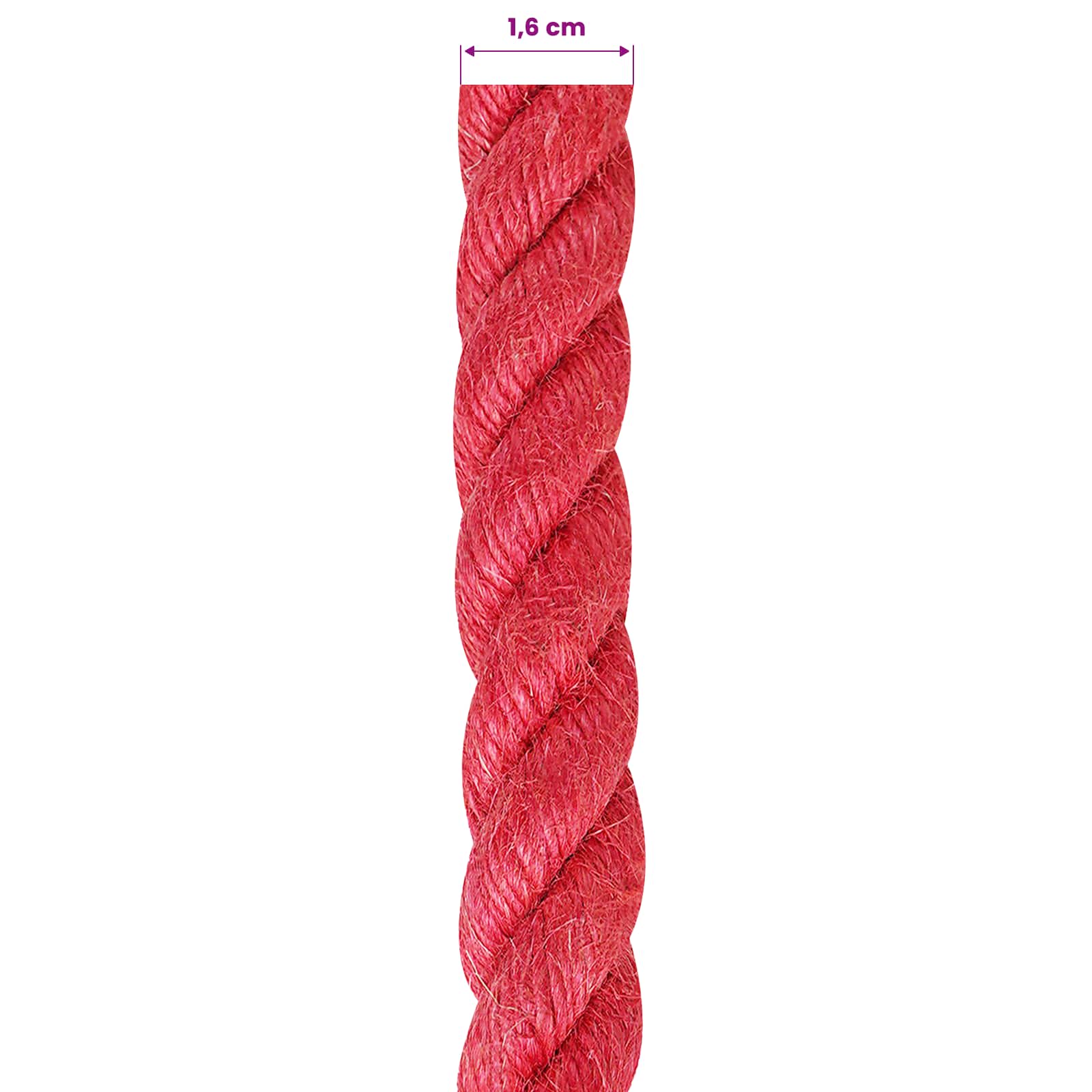 vidaXL Lina Jutowa czerwony 100% juta Tossa