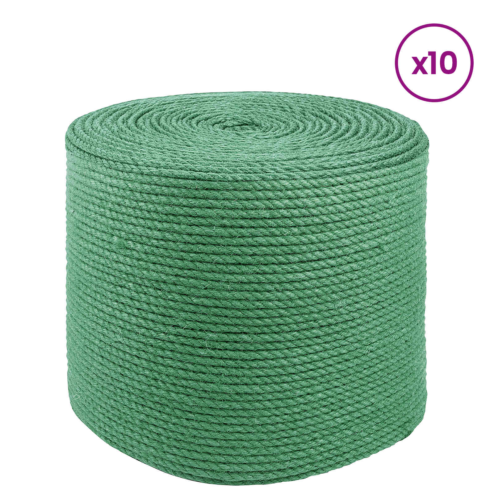 vidaXL Lina Jutowa 10 pcs zielony 100% juta Tossa