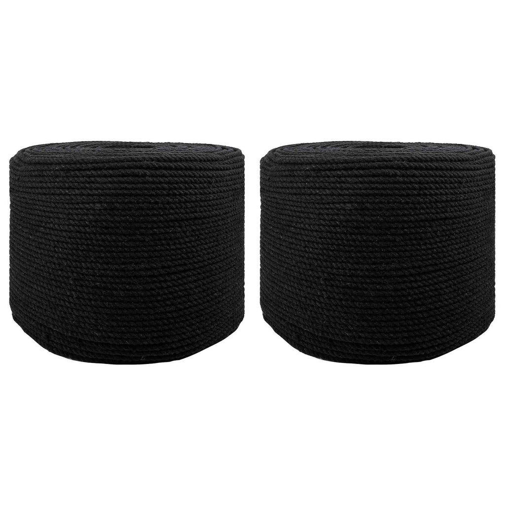 vidaXL Lina 2 pcs Czarny Bawełna