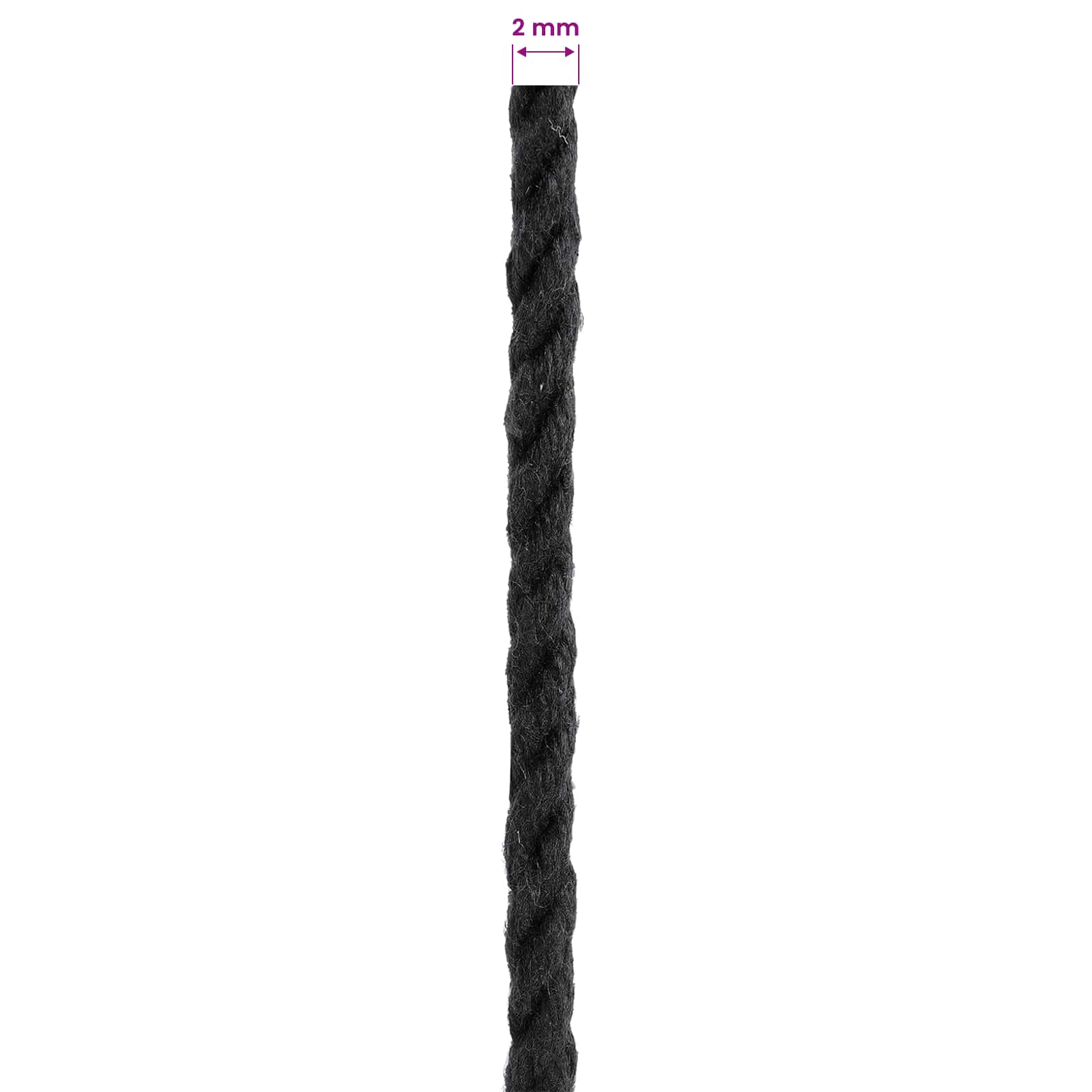 vidaXL Lina 10 pcs Czarny Bawełna