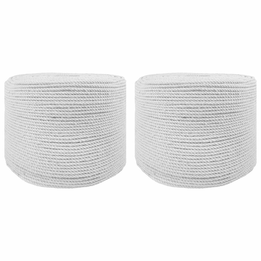 vidaXL Lina 2 pcs Biały Bawełna