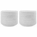 vidaXL Lina 2 pcs Biały Bawełna