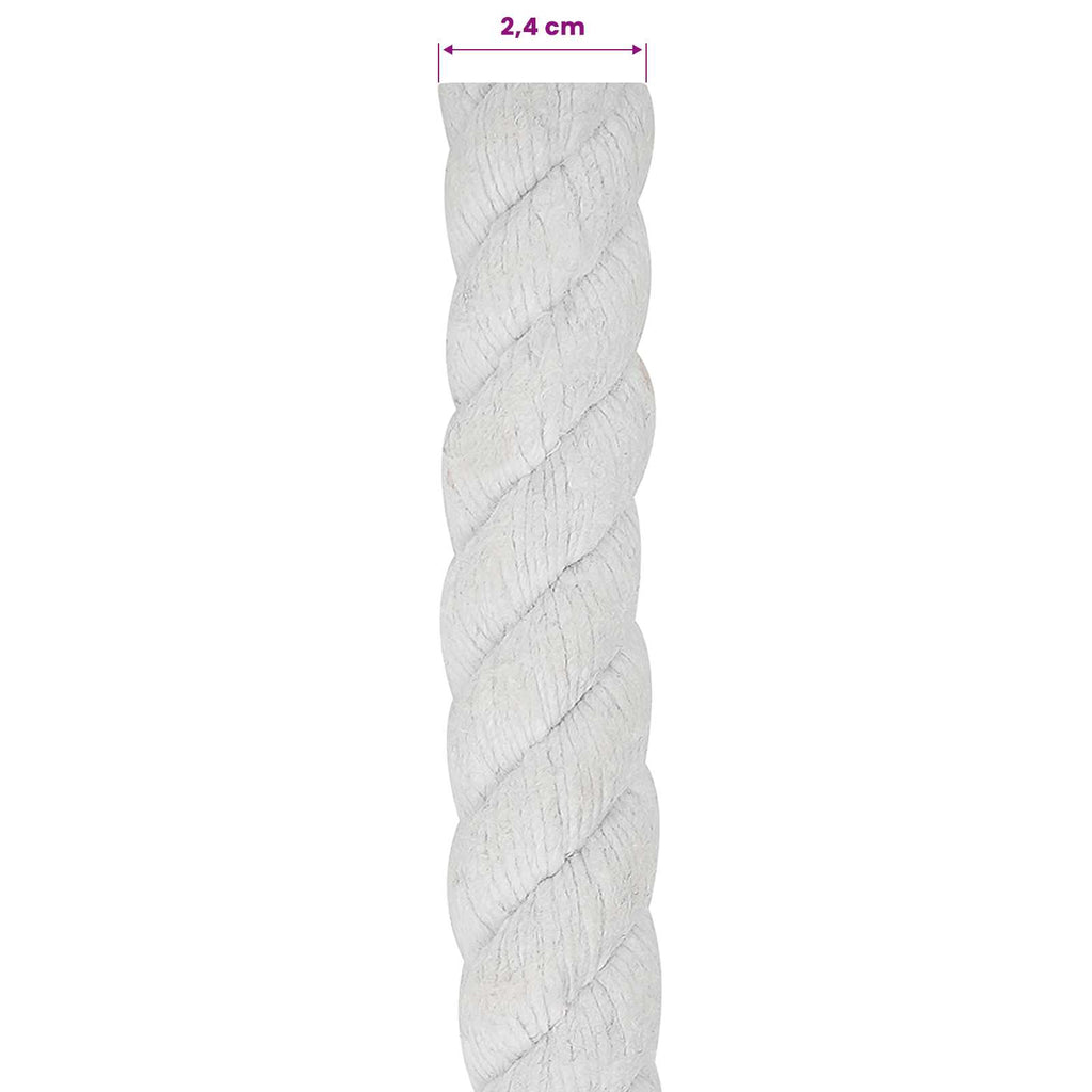 vidaXL Lina Biały 2,4 x 2,4 x 2500 cm Bawełna