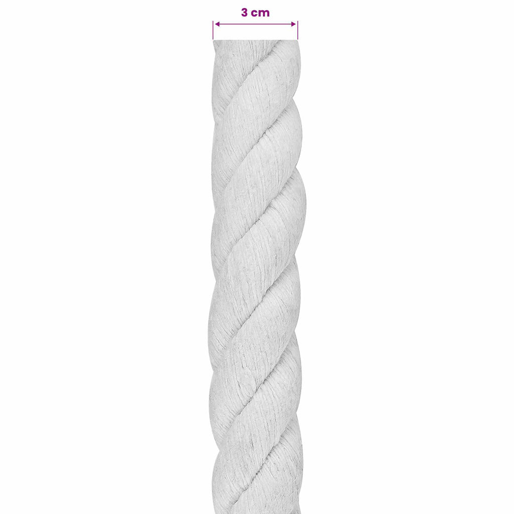 vidaXL Lina Biały 3 x 3 x 2500 cm Bawełna