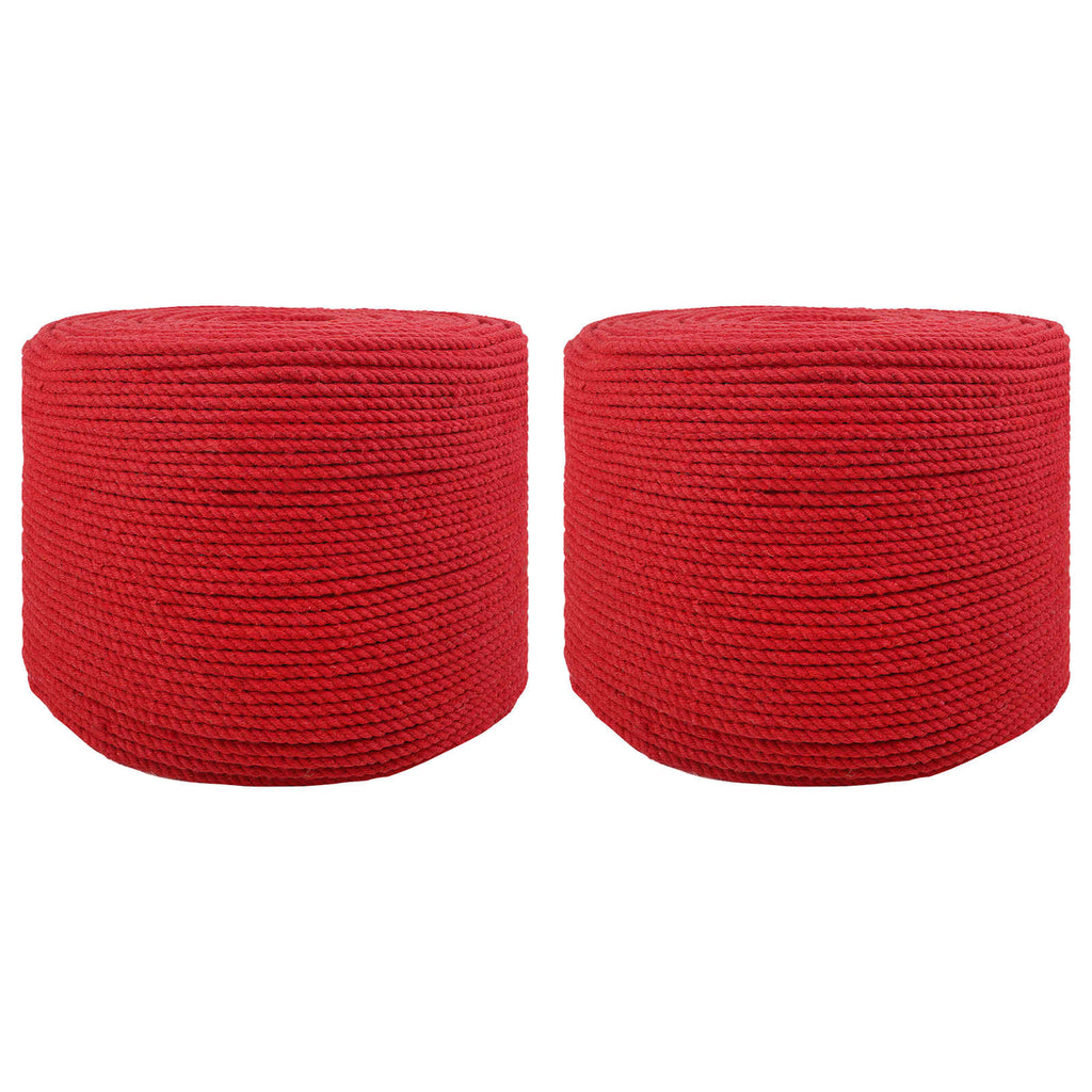 vidaXL Lina 2 pcs Czerwony Bawełna