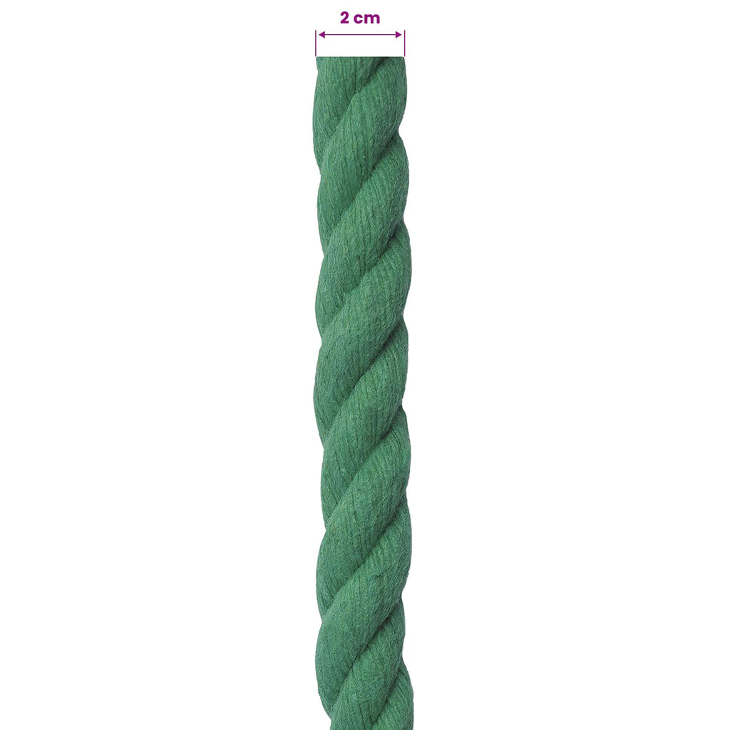 vidaXL Lina Bawełniana 20 mm 100 m zielony 100% bawełna