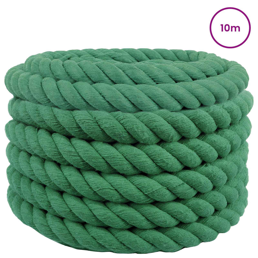 vidaXL Lina Bawełniana 60 mm 10 m zielony 100% bawełna