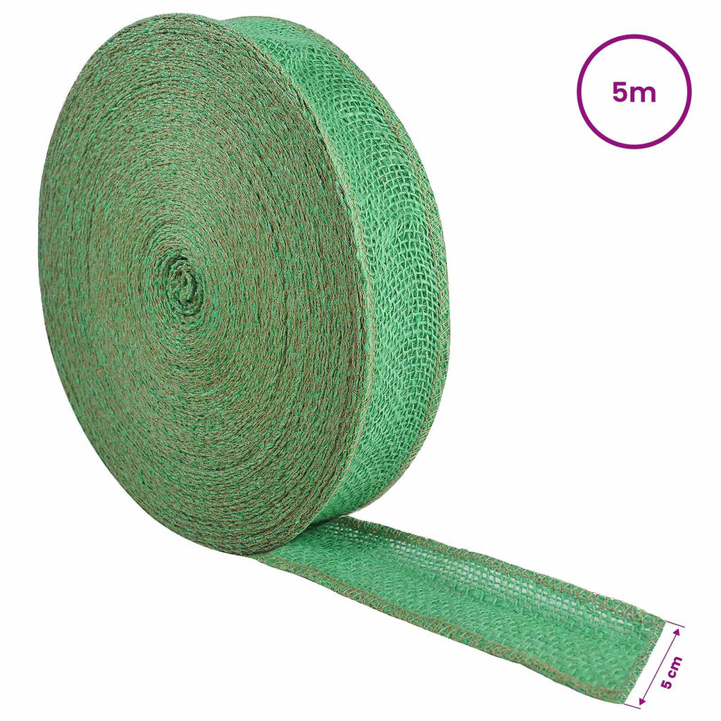 vidaXL Rolka Jutowa Zielony 5 x 500 cm